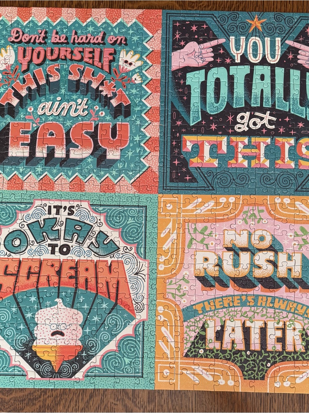 2 Puzzles, 500 Piece Galison Life Lessons & Fred Le Cinque Bomboland Complete - Picture 5 of 16